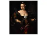 Portrait Einer Venezianischen Kurtisane und Ihres Dieners by Parrasio Micheli, oil on canvas, offered Sep 2015