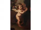 Zwei Geflügelte Putten in Umarmung by Bartolomé Esteban Murillo, oil on canvas, sold Jul 2018