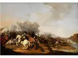 Schlacht by Jan Baptist Weenix, oil on canvas, offered Mar 2015