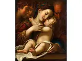 Madonna mit dem Kind by Giulio Cesare Procaccini, oil on copper, sold Sep 2019