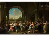 Karnevalsfest in Einer Villa by Taddeusz Kuntze-Konicz, oil on panel, offered Jul 2015