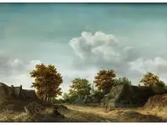 Sandiger weg ins Dorf by Pieter de Molijn, oil on canvas, offered Sep 2018