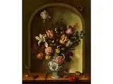 Blumenstillleben in Gemalter Mauernische by Johannes Baers, oil on copper, offered Jun 2016