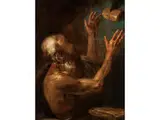 Von Einem Raben Ernährt by Gioacchino Assereto, oil on canvas, offered Apr 2018