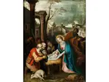 Anbetung der Hirten by Frans Francken d. J., oil, offered Jul 2020