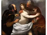 Susanna und die Beiden Alten by Luciano Borzone, oil on canvas, offered Sep 2025