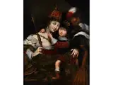 Königin mit Einem Infanten als Allegorie der Förderung der Künste by Louis de Caullery, oil on canvas, sold Apr 2018
