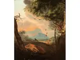 Landschaft im Abendlicht by Adam Pynacker, oil, sold Apr 2016