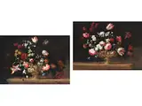 Blumen in Goldenen Prunkvasen by Nicolas Baudesson, oil on canvas, sold Mar 2023