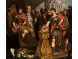 Scaevola Legt die Hand ins Feuer by Theodor van Thulden, oil on canvas, sold Sep 2025