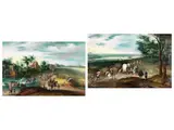 Reisende auf Einem Breiten weg an Einem Waldrand by Izaack van Oosten, oil on copper, sold Mar 2026