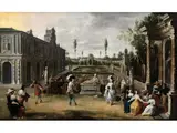 Im Schlosspark by Hieronymus Janssens, oil on canvas, sold Jun 2024