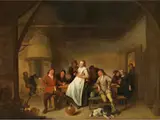 Wirtshaus mit Fröhlicher Gesellschaft by Jan Miense Molenaer, oil, offered Jun 2025