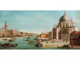 Der Canal Grande in Richtung der Basilika Santa Maria Della Salute by William James, oil on canvas, sold Dec 2024