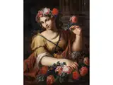 Flora by Abraham Brueghel, oil on canvas, sold Jun 2024