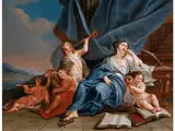 Die Personifizierten Allegorien von Musik und Theater by Louis Gabriel Blanchet, oil on canvas, offered Apr 2016