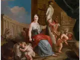 Allegorie der Bildhauerei und Architektur by Louis Gabriel Blanchet, oil on canvas, offered Apr 2016
