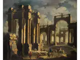 Architekturcapriccio by Leonardo Coccorante, oil on canvas, offered Jun 2024