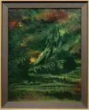 Surreal Landscape by George Bertucelli, 1962, oil on board, sold Mar 2024