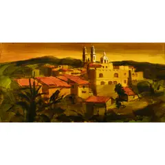 Untitled by Ed Diffenderfer, acrylic on board, sold Mar 2024