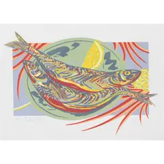Fish by Kurt Larisch, lithograph, sold Mar 2024