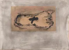 Petjada," 1982/87 by Antoni Tàpies, etching in colors, sold Mar 2024