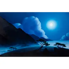 Hills in Moonlight by Adam Lickso, 2005, oil on canvas, sold Apr 2024