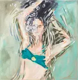 Underwater Woman by Angie Sinclair, 2015, Oil on Canvas, sold Jul 2025