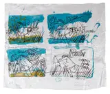 Comic Panel by Elfi Schuselka, Mixed Media on Aluminum Foil, sold Jul 2025