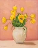 Bouquet of Tulips Still Life Scene by Penny Purpura, Oil on Canvas, sold Jul 2025