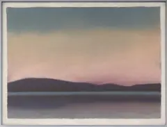 Mountainous Landscape Scene by Claude Bauret Allard, 1982, Pastel on Paper, sold Jul 2025