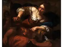 Samson und by Francesco Botti, oil on canvas, sold Sep 2020