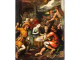 Anbetung der Hirten by Frans Floris, oil, sold Mar 2024
