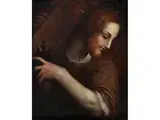 Christus Trägt das Kreuz by Giorgio Vasari, oil on panel, sold Mar 2024