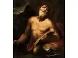 Der Heilige Hieronymus als Büsser by Domenico Piola d. Ä., oil on canvas, offered Mar 2024