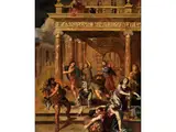 Christi Vertreibung der Händler aus dem Tempel by Pieter Simon Verlinden, oil on canvas, sold Sep 2022