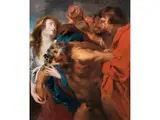 Der Trunkene Silen by Anthonius van Dyck, oil on canvas, sold Dec 2023