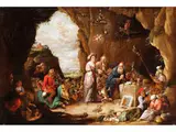 Die Versuchung des Heiligen Antonius by Mattheus van Helmont, oil on canvas, offered Mar 2024