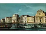 Venedigvedute mit der Kirche Santa Maria di Nazareth by Apollonio Facchinetti, oil on canvas, sold Sep 2024