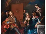 Allegorie der Malerei by Charles van Loo, oil on canvas, offered Dec 2023