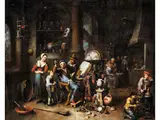 Der Besuch Beim Arzt by Gerard Thomas, oil on canvas, offered Mar 2025
