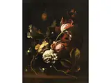 Rosen, Narzissen und Mohnblumen in Einer Vase by Simon Pietersz Verelst, oil on canvas, offered Mar 2025