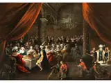 Das Festmahl des Belsazar by Frans Francken d. J., oil on panel, sold Jun 2022