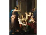 Achilles und die Töchter des Lykomedes by Pompeo Batoni, oil on canvas, sold Mar 2024