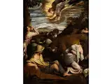 Verkündigung an die Hirten by Francesco Bassano d. J., oil on canvas, offered Jul 2017