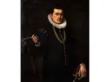 Portrait Eines Edelmannes by Agostino Carracci, oil on canvas, sold Apr 2020