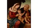 Heilige Familie mit dem Johannesknaben by Girolamo Marchesi da Cotignola, oil, offered Jul 2018
