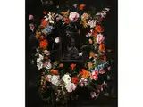 Marienbildnis in Einem Blütenkranz by Hieronymus Galle der Ältere, oil on canvas, offered Jul 2015