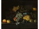 Früchtestillleben by Agostino Verrocchi, oil on canvas, sold Sep 2018