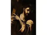 Kreuztragung Christi by Italienischer Caravaggist des 17. Jahrhunderts, oil on panel, offered Sep 2017
